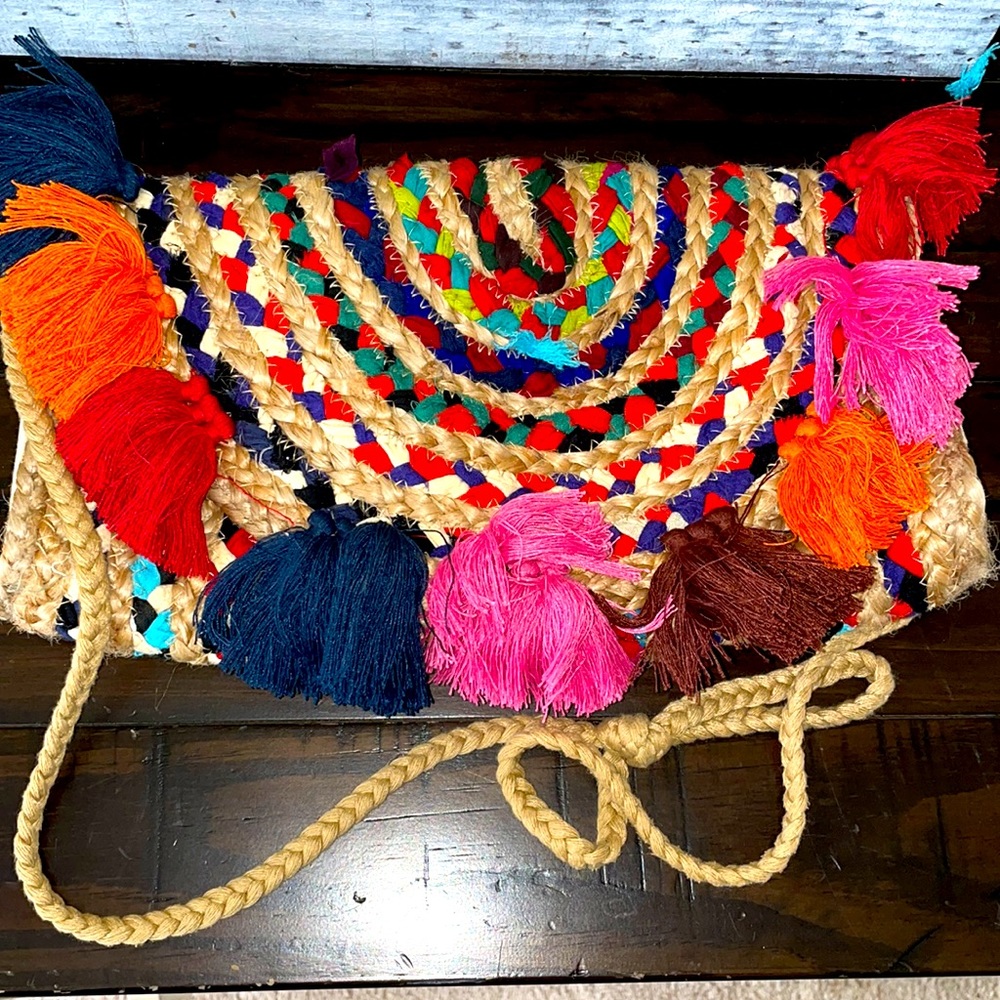 Handmade Clutch bag with strap